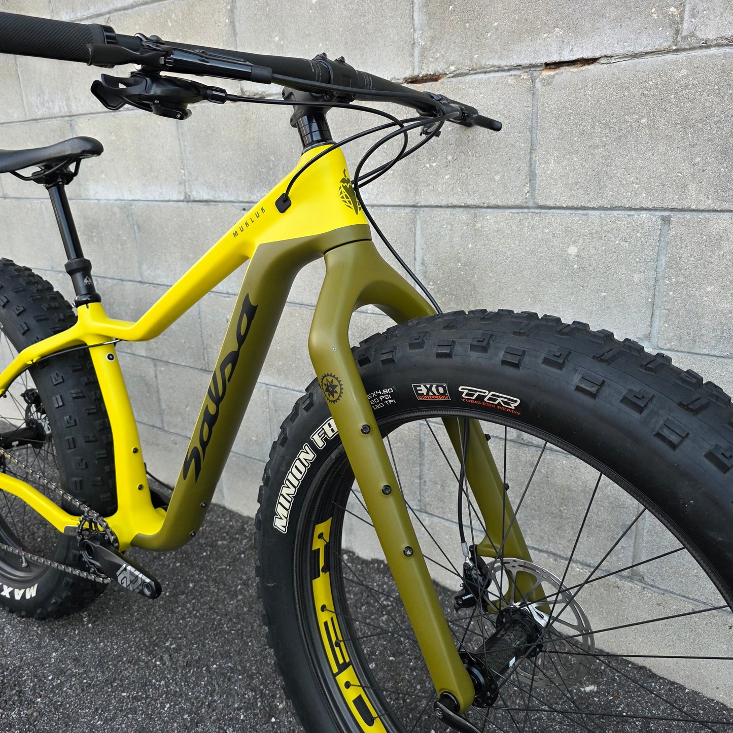 Salsa Mukluk XO1 Carbon FatBike (Small) HED Big Deal Carbon Wheelset
