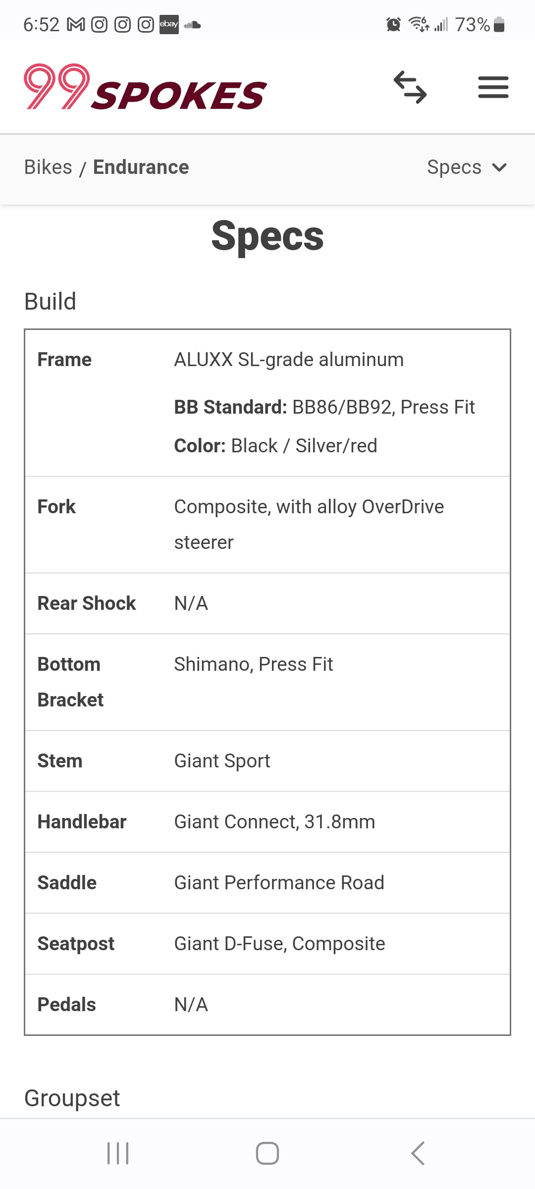 2016 Giant Defy Disc 2 (Medium) Damaged