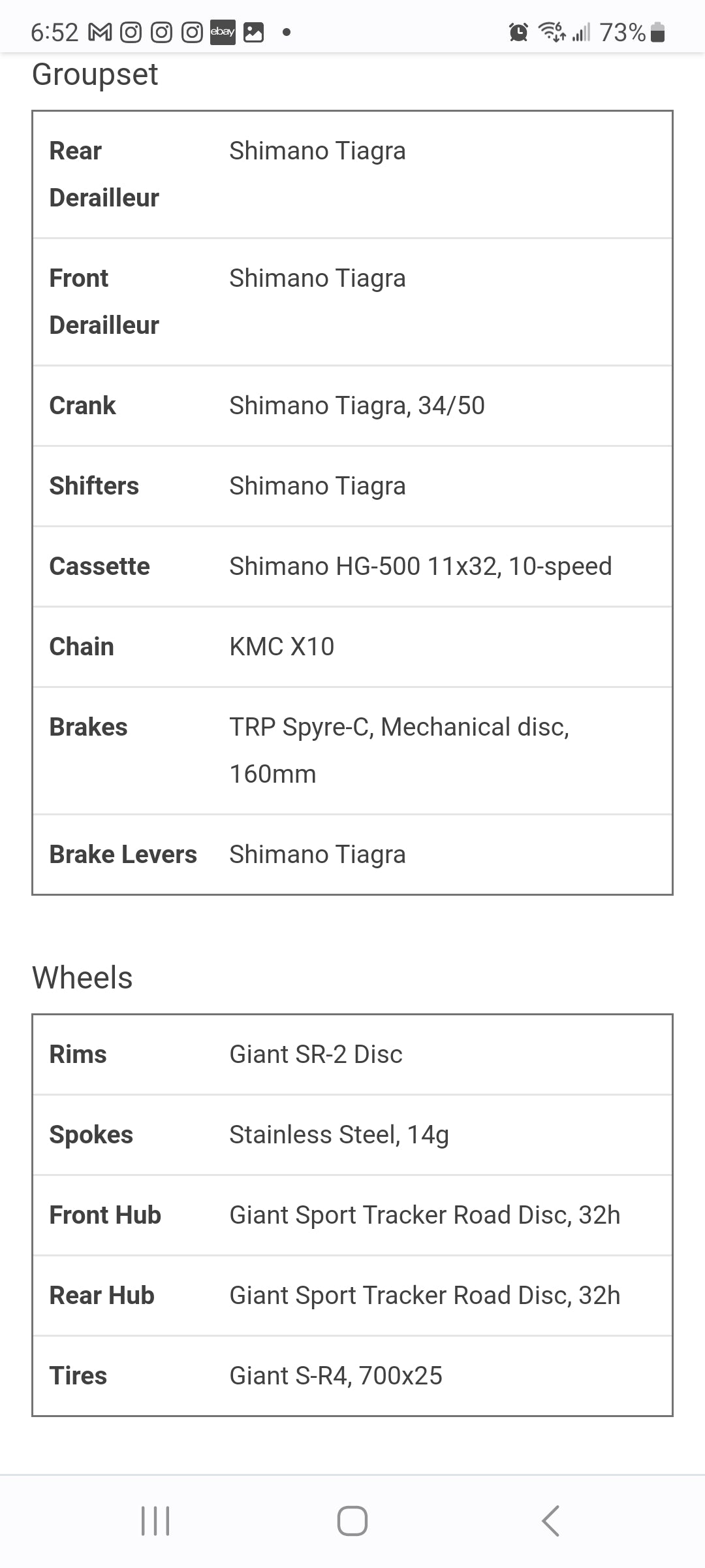 2016 Giant Defy Disc 2 (Medium) Damaged