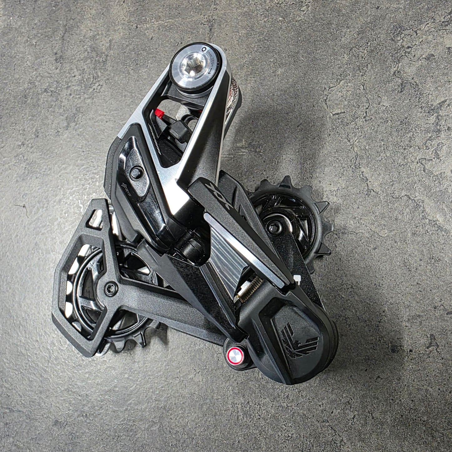 SRAM XX AXS T-Type 12 speed wireless rear derailleur.