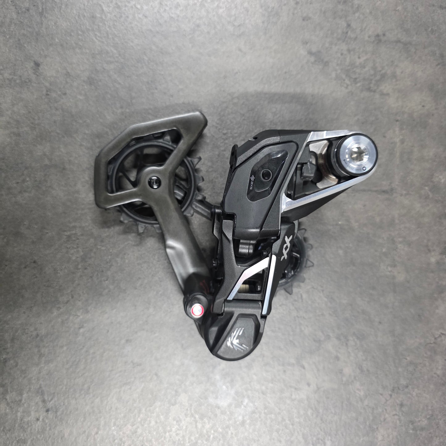 SRAM XX SL AXS T-Type 12 speed wireless rear derailleur.