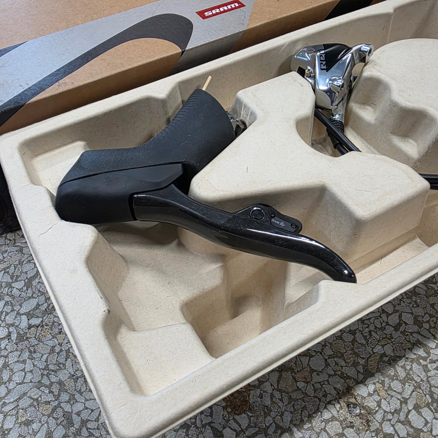 SRAM Red AXS etap Hydro Wireless 12 speed shifter/brake levers w/ hose and calipers. Pair. F+R