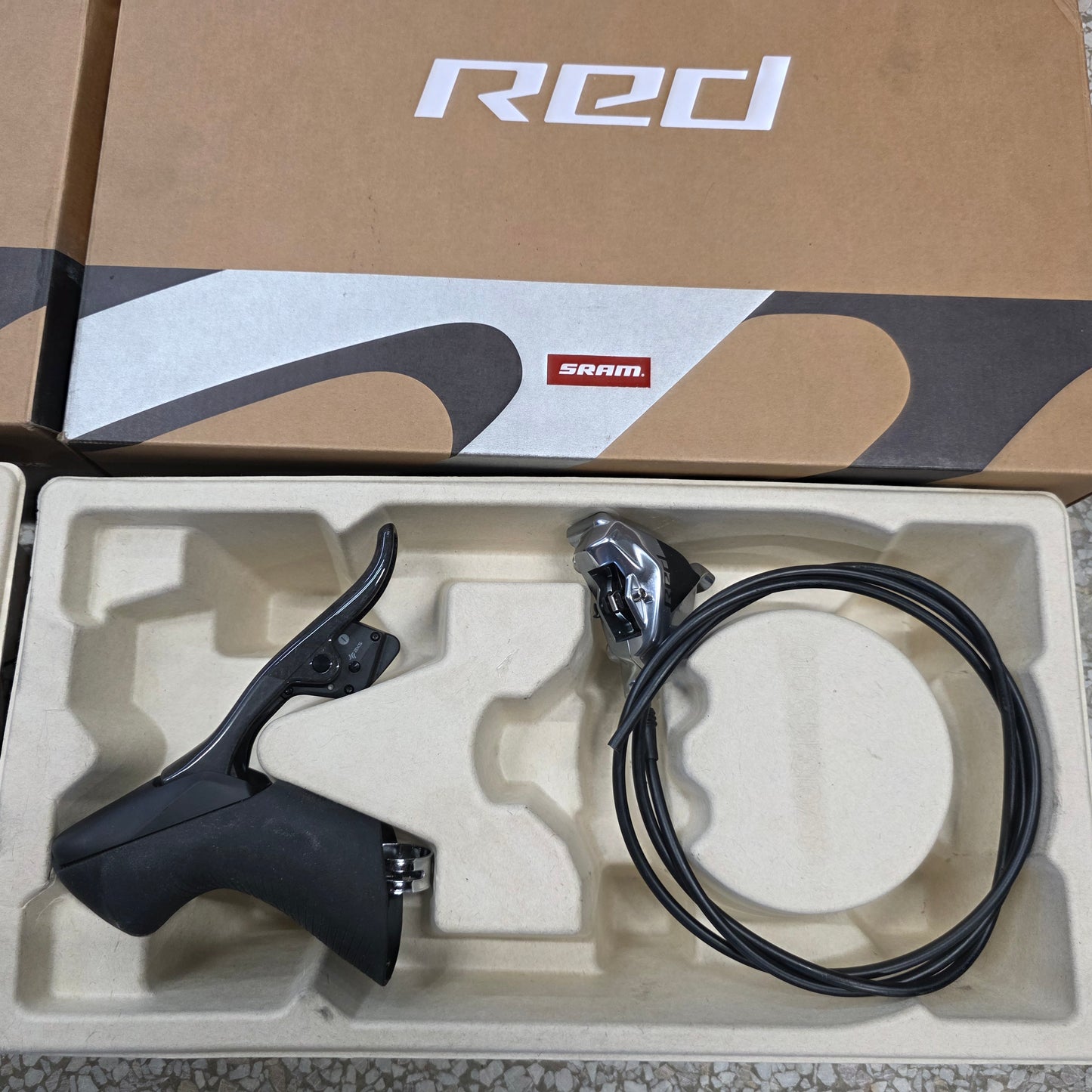 SRAM Red AXS etap Hydro Wireless 12 speed shifter/brake levers w/ hose and calipers. Pair. F+R