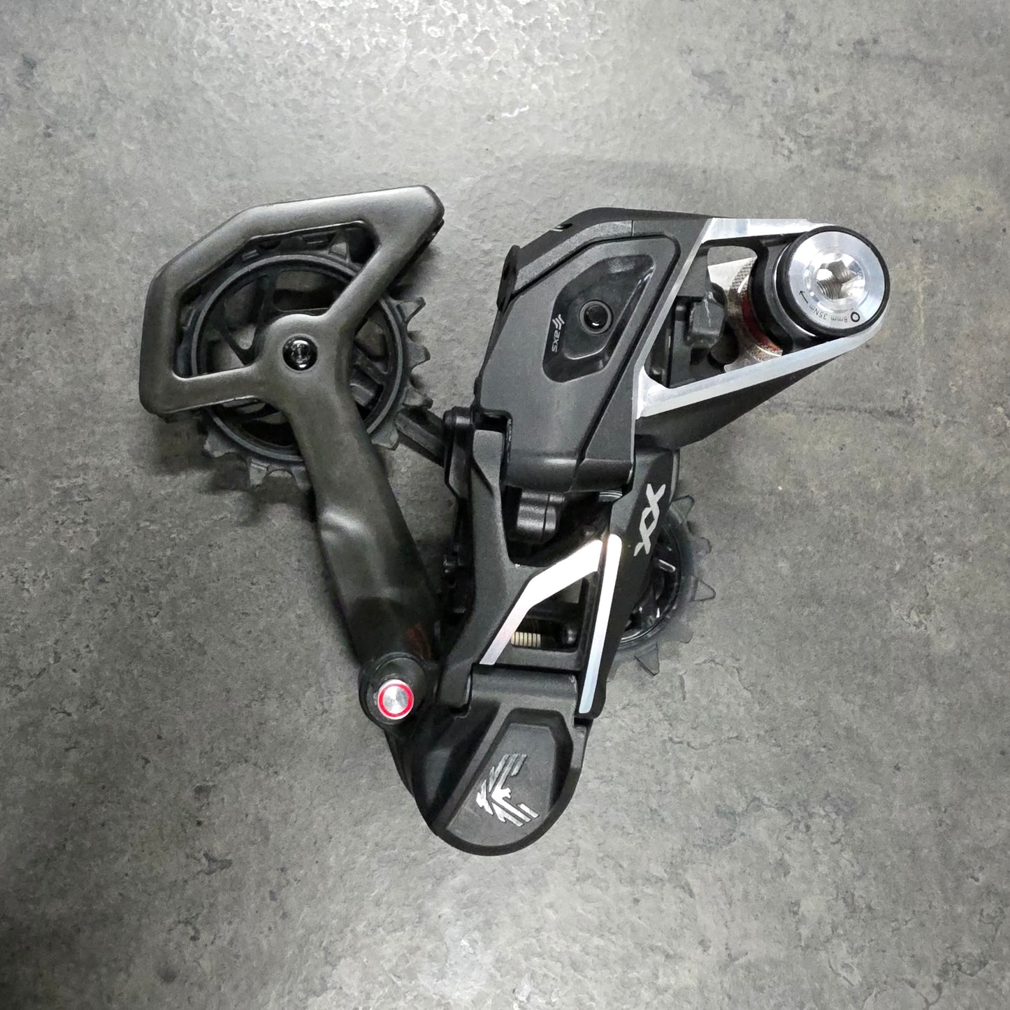 SRAM XX SL AXS T-Type 12 speed wireless rear derailleur.