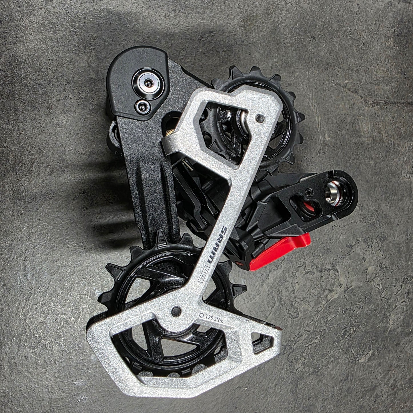 SRAM XX AXS T-Type 12 speed wireless rear derailleur.